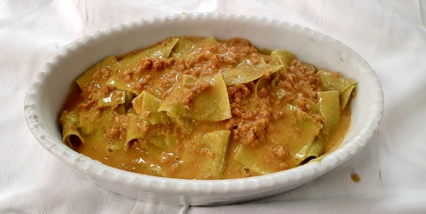 Green Tagliardi with veal stew